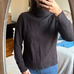 Women's Blackish Brown Turtleneck Sweater